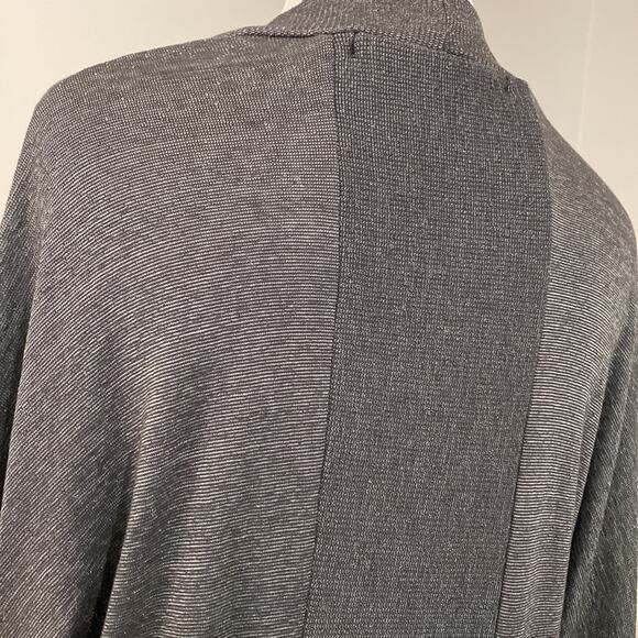 Michael Stars Shiny Grey Cocoon Cardigan Open Front One Size - Picture 3 of 5